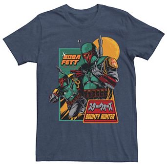 Big & Tall Star Wars Boba Fett Bounty Hunter Retro Poster Tee