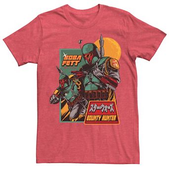 Big & Tall Star Wars Boba Fett Bounty Hunter Retro Poster Tee