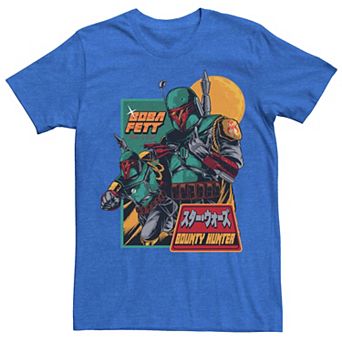Big & Tall Star Wars Boba Fett Bounty Hunter Retro Poster Tee