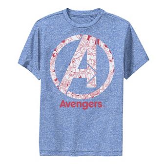 Boys 8-20 Marvel Avengers Endgame Logo Character Fill Performance Graphic Tee