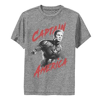 Boys 8-20 Marvel Avengers Endgame Captain America Tonal Portrait Performance Graphic Tee