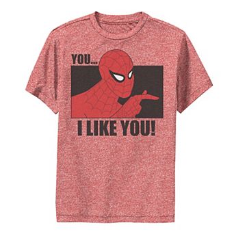 Boys 8-20 Marvel Spider-Man You... I Like You! Vintage Portrait Panel Performance Graphic Tee