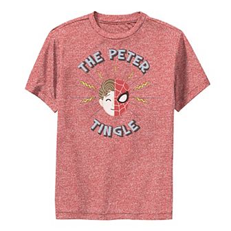 Boys 8-20 Marvel Spider-Man Far From Home The Peter Tingle Head Shot Performance Graphic Tee