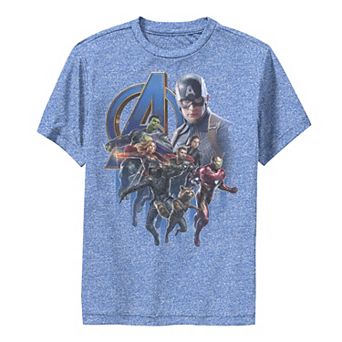 Boys 8-20 Marvel Avengers Endgame Group Poster Logo Performance Graphic Tee