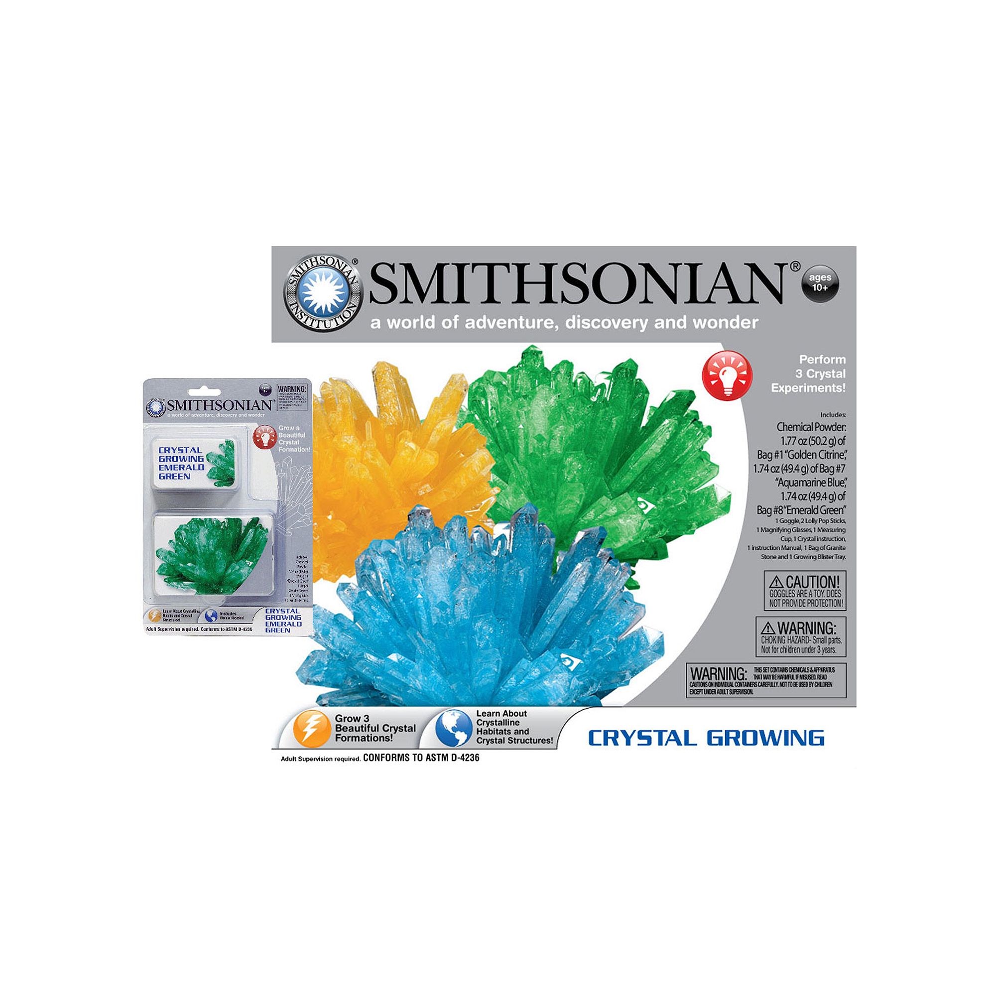 Smithsonian® Electronic Crystal Growing Kit, Multicolor
