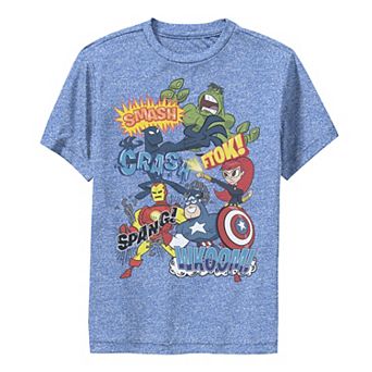 Boys 8-20 Marvel Avengers Retro Cartoon Animated Sound Effect Performance Graphic Tee