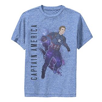 Boys 8-20 Marvel Avengers Endgame Captain America Galaxy Painted Performance Graphic Tee