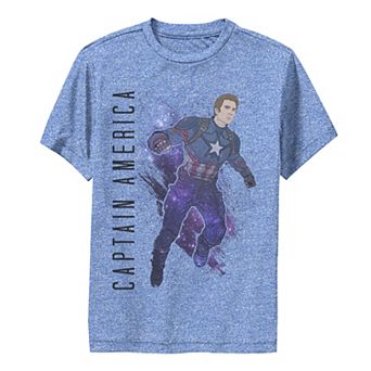 Boys 8-20 Marvel Avengers Endgame Captain America Galaxy Painted Performance Graphic Tee
