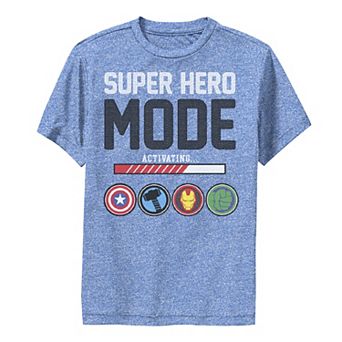 Boys 8-20 Marvel Avengers Assemble Icon Suer Hero Mode Performance Graphic Tee