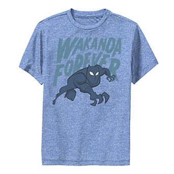 Boys 8-20 Marvel Black Panther Wakanda Forever Cartoon Quote Performance Graphic Tee