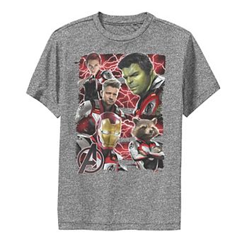 Boys 8-20 Marvel Avengers Lightning Avenge Group Shot Poster Performance Graphic Tee