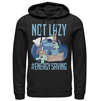 Disney's Lilo & Stitch Not Lazy #Energy Saving Portrait Men's Hoodie