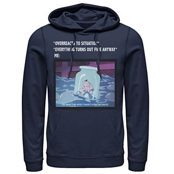 Disney's Alice In Wonderland Men's Overreacts To Situation Meme Hoodie