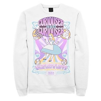 Men's Alice In Wonderland Psychedelic Nouveou Neon Sweatshirt