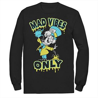 Disney's Alice In Wonderland Mad Hatter Men's Mad Vibes Only Tee