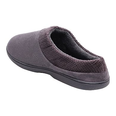 Wembley Contrast Microsuede Men's Memory Foam Clog Slippers