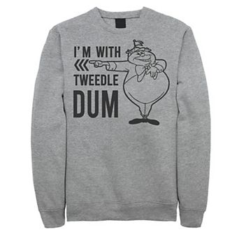 Disney's Alice In Wonderland Men's I'm With Tweedledum Sweatshirt