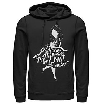 Disney's Alice In Wonderland I Can't Explain Myself Text Fill Men's Hoodie