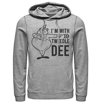 Disney's Alice In Wonderland I'm With Tweedledee Men's Hoodie