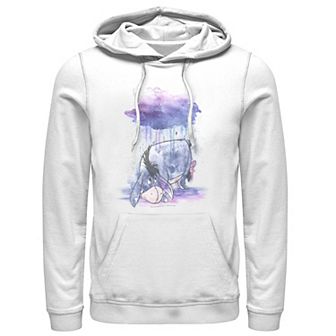 Disney's Winnie The Pooh Eeyore Men's Watercolor Rain Cloud Hoodie