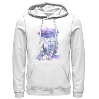 Disney's Winnie The Pooh Eeyore Men's Watercolor Rain Cloud Hoodie