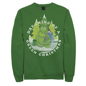 Men's Disney Christmas The Muppets Kermit Dreaming Of Green Fleece