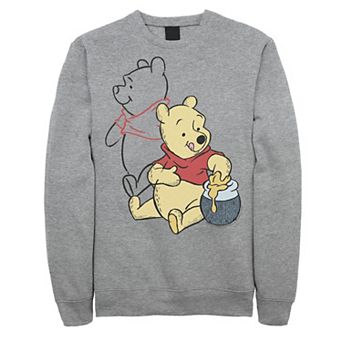 Disney's Winnie The Pooh Men's Line Art Portrait Sweatshirt