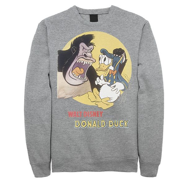 Vintage Disney Donald Duck Crew Neck Pullover Grey Jumper Sweatshirt Womens  XL