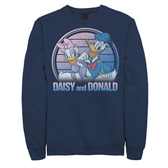 Disney's Mickey And Friends Donald And Daisy Lined Portrait Men's Sweatshirt