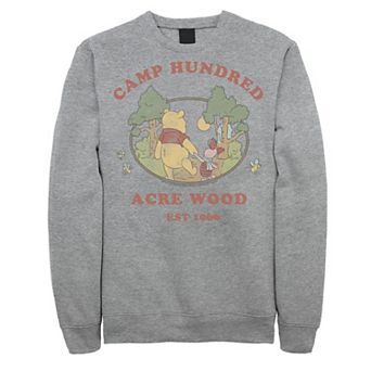 Disney's Winnie The Pooh & Piglet Men's Walking Camp 100 Acre Wood Sweatshirt