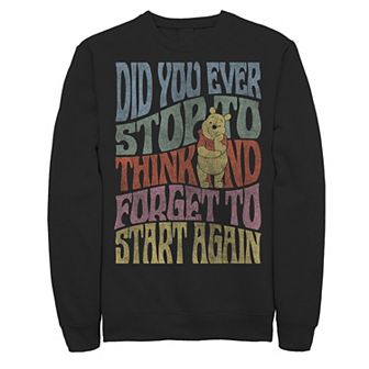 Disney's Winnie The Pooh Did You Ever Stop To Think Men's Sweatshirt