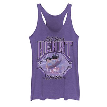 Disney Aladdin Juniors' Jasmine "Let Your Heart Decide" Graphic Tank Top