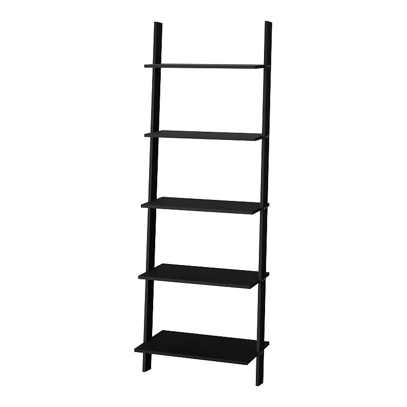 MANHATTAN COMFORT Cooper Ladder Bookcase, Black