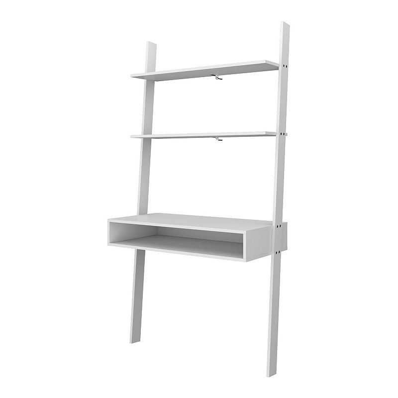 MANHATTAN COMFORT Cooper Ladder Desk, White