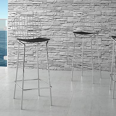 Manhattan Comfort Madeline 3-Piece Bar Stool Set