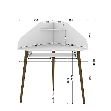 MANHATTAN COMFORT Bradley Floating Corner Desk