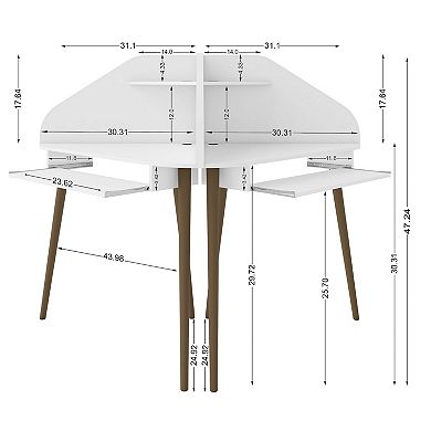 MANHATTAN COMFORT Bradley Cubicle Section Desk