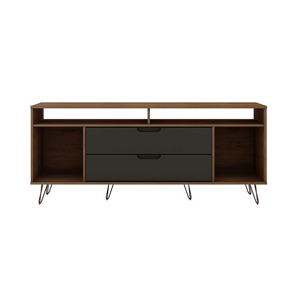 MANHATTAN COMFORT Rockefeller TV Stand - Nature Textured Gray