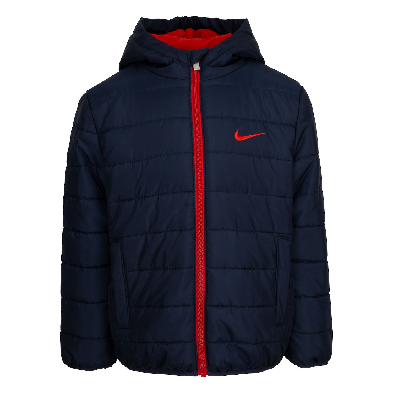 navy blue nike puffer jacket