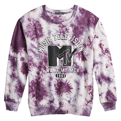 Juniors' MTV Tie-Dyed Sweatshirt