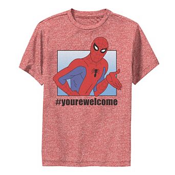 Boys 8-20 Marvel Spider-Man #yourwelcome Vintage Panel Poster Performance Graphic Tee