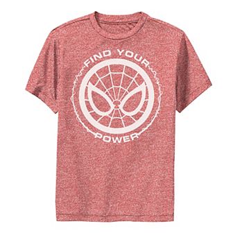Boys 8-20 Marvel Spider-Man Find Your Power Simple Logo Performance Graphic Tee