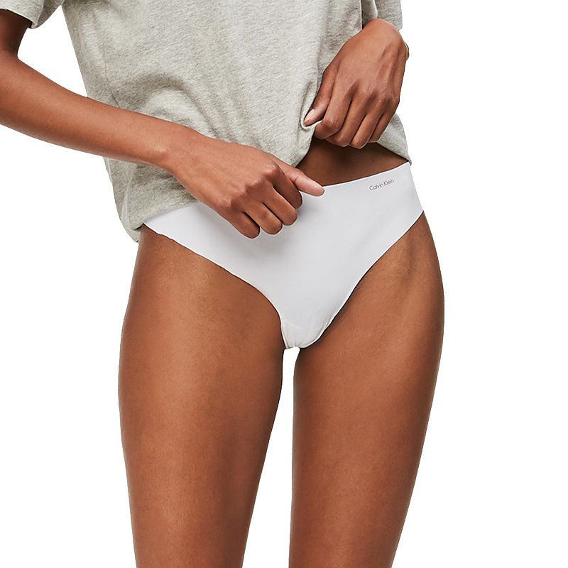Women's Calvin Klein Invisibles Thong Panty D3428, Size: XS, White