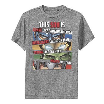 Boys 8-20 Marvel Avengers This Son Is Group Eyes Panels Performance Graphic Tee