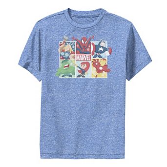 Boys 8-20 Marvel Avengers Cartoon Comic Panels Performance Graphic Tee