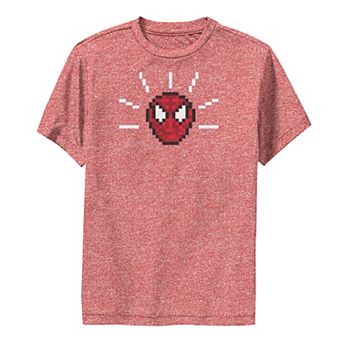 Boys 8-20 Marvel Spider-Man Sense Retro Video Game Head Shot Portrait Performance Graphic Tee