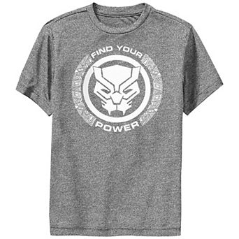 Boys 6-20 Marvel Black Panther Finder Your Power Purple Logo Performance Graphic Tee