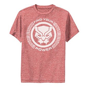 Boys 8-20 Marvel Black Panther Finder Your Power Purple Logo Performance Graphic Tee