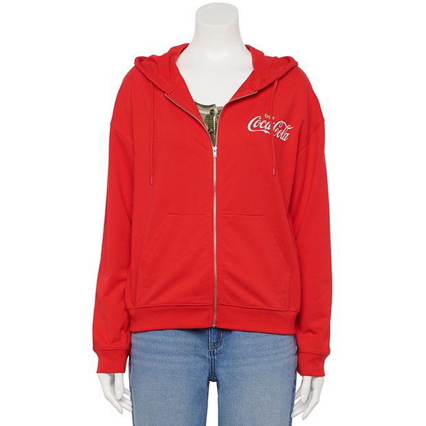 Juniors Coca Cola Zip Up Hoodie