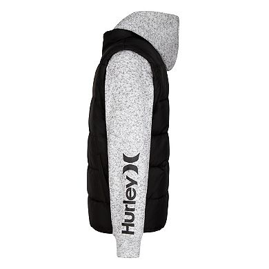 Boys 8-20 Hurley 2Fer Hooded Full-Zip Jacket